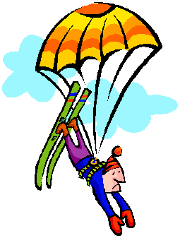 [Cross country skier - with parachute!]